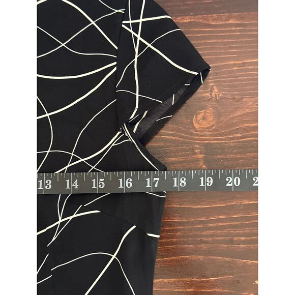 Black and White Maxi Dress S Contemporary Art to Wear Classy Old Money Capsule - Picture 9 of 11